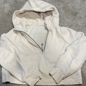 Women's Lululemom Scuba Half Zip Hoodie Cream